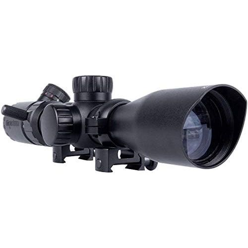  Monstrum 2-7x32 Rifle Scope with Rangefinder Reticle and High Profile Scope Rings