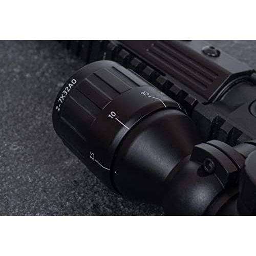  Monstrum 2-7x32 AO Rifle Scope with Illuminated Range Finder Reticle and Parallax Adjustment