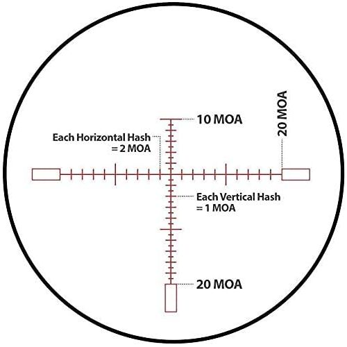  Monstrum G2 6-24x50 First Focal Plane FFP Rifle Scope with Illuminated Rangefinder Reticle and Parallax Adjustment