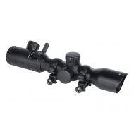 Monstrum Tactical 2-7x32 Rifle Scope with Rangefinder Reticle and Offset Reversible Scope Rings