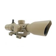 Monstrum Tactical 2-7x32 Rifle Scope with Rangefinder Reticle and Offset Reversible Scope Rings