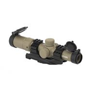 Monstrum Tactical 1.5-4x Tactical Rifle Scope with Range Finder Reticle and One-Piece Offset Mount
