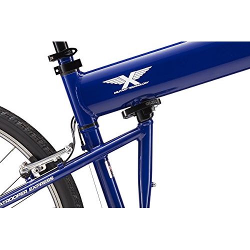  Montague Paratrooper Express Folding Bike,18-Speed Light Trail Bike with Suspension, Air Force Blue (18)-New Model