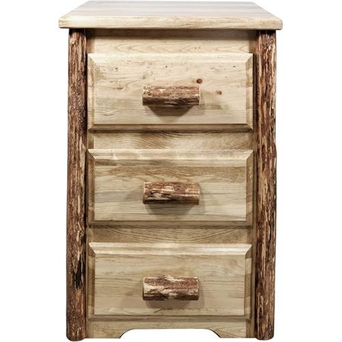  Montana Woodworks Glacier Country Collection Nightstand with 3 Drawers, Stained and Lacquered