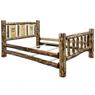 Montana Woodworks MWGCQBLZELK Glacier Country Collection Queen Bed Brown