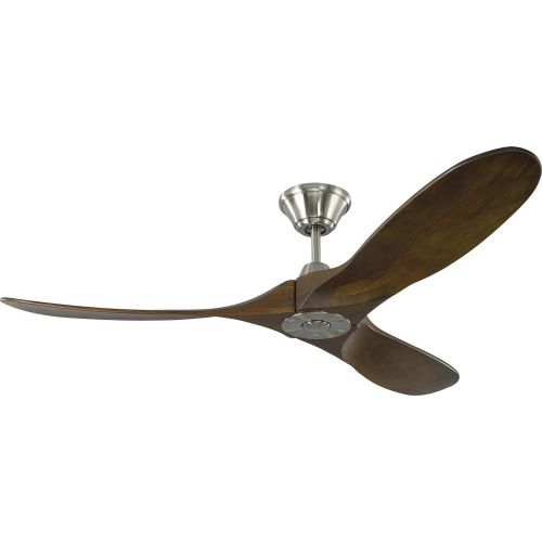  Monte Carlo 3MAVR60BS Maverick Modern Ceiling Fan, 60-inch, Brushed Steel with Dark Walnut Blades