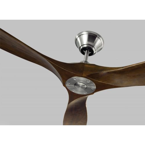  Monte Carlo 3MAVR60BS Maverick Modern Ceiling Fan, 60-inch, Brushed Steel with Dark Walnut Blades