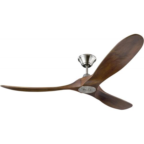  Monte Carlo 3MAVR60BS Maverick Modern Ceiling Fan, 60-inch, Brushed Steel with Dark Walnut Blades