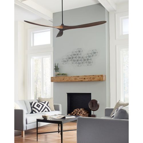  Monte Carlo 3MAVR60BS Maverick Modern Ceiling Fan, 60-inch, Brushed Steel with Dark Walnut Blades