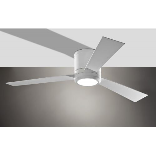 Monte Carlo 3CLYR52RZWD, Clarity Flush Mount 52 White Ceiling Fan with LED Light & Remote