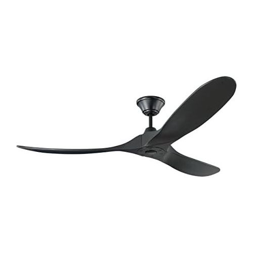  Monte Carlo 3MAVR60BKBK Maverick Energy Star 60 Outdoor Ceiling Fan with Remote Control, 3 Balsa Wood Blades, Matte Black