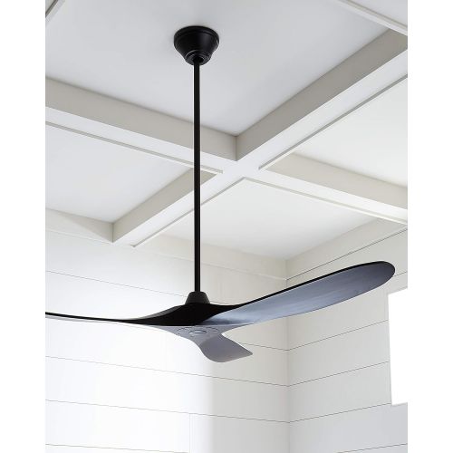  Monte Carlo 3MAVR60BKBK Maverick Energy Star 60 Outdoor Ceiling Fan with Remote Control, 3 Balsa Wood Blades, Matte Black