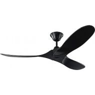 Monte Carlo 3MAVR52BKBK Maverick II Energy Star 52 Outdoor Ceiling Fan with Remote Control, 3 Balsa Wood Blades, Matte Black