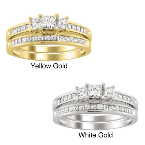  Montebello 14k Gold 1 12ct TDW Diamond Bridal Ring Set (H-I, I1-I2) by Montebello Jewelry