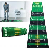 Montela golf Golf Putting Mat for Indoor Practice (Green) - Helps Improve Putt Accuracy - Indoor Golf Mat - Golf Putting Green Indoor, Golf Practice Mat, Office Putting Green, Golf Putting Mat