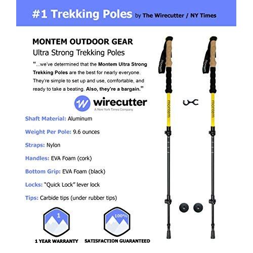  Montem Ultra Strong Hiking/Walking/Trekking Poles - One Pair (2 Poles)