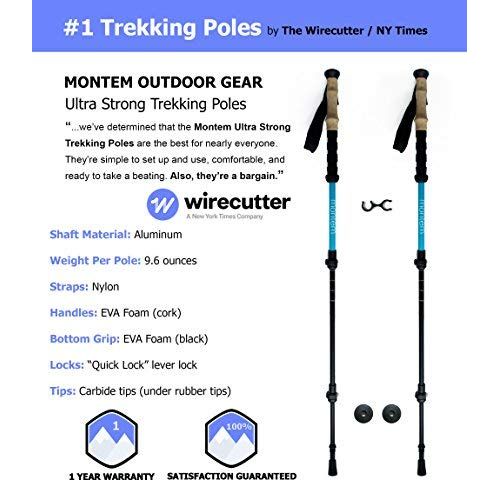  Montem Ultra Strong Hiking/Walking/Trekking Poles - One Pair (2 Poles)