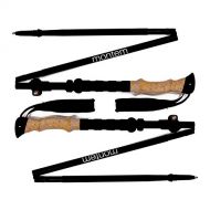 Montem Folding Collapsible Hiking/Walking/Trekking Poles - One Pair (2 Poles)