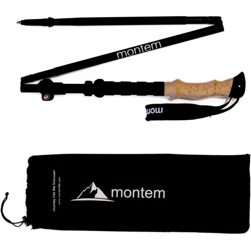  Montem Folding Collapsible Hiking/Walking/Trekking Poles - One Pair (2 Poles)