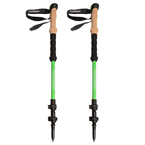  Montem Ultra Strong Trekking, Walking, and Hiking Poles - One Pair (2 Poles) - Collapsible, Lightweight, Quick Locking, and Ultra Durable