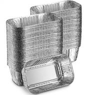 MontoPack Aluminum Mini Disposable Loaf Pans | Deep Half Size 6 x 3.5” Extra Thick Foil Bread Containers for Baking, Food Storage & Takeout | Eco-Friendly & Recyclable | Bulk 100-P