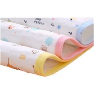 [아마존베스트]3pcs Pack Monvecle Baby Infant Cotton Waterproof Changing Pads Washable Resuable Diapers Liners Mats (3 Colors Pack-18x14)