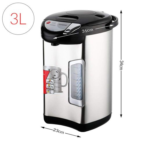  monzana Heisswasserspender 3 Liter - 750W | Edelstahl Gehause | 360° Drehbar | Warmhaltefunktion | Wasserkocher Wasseraufbereiter Thermopot