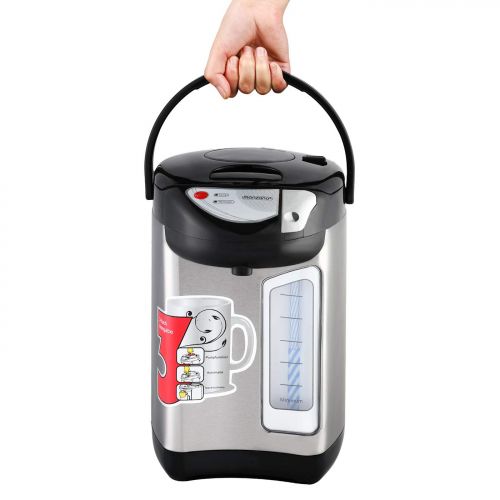  monzana Heisswasserspender 3 Liter - 750W | Edelstahl Gehause | 360° Drehbar | Warmhaltefunktion | Wasserkocher Wasseraufbereiter Thermopot