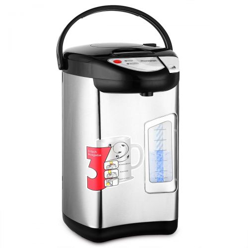  monzana Heisswasserspender 3 Liter - 750W | Edelstahl Gehause | 360° Drehbar | Warmhaltefunktion | Wasserkocher Wasseraufbereiter Thermopot