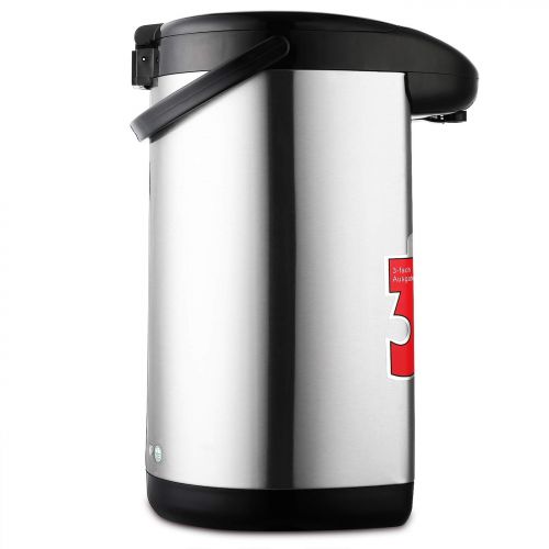  monzana Heisswasserspender 3 Liter - 750W | Edelstahl Gehause | 360° Drehbar | Warmhaltefunktion | Wasserkocher Wasseraufbereiter Thermopot