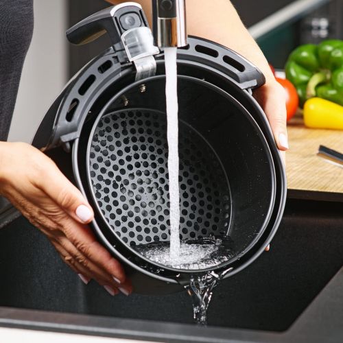  monzana Heissluftfritteuse | inkl. Gratis Rezeptheft | 1500W 3,6 Liter 9-in-1 | weiss ohne OEl Friteuse Fritteuse Heissluftfriteuse