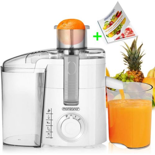  Monzana Entsafter Saftpresse Edelstahl Juicer Obstpresse Fruchtpresse Zitruspresse I 670 Watt I bis 20000 U/min I inkl. extra Saftbehalter I fuer Obst und Gemuese I elektrisch