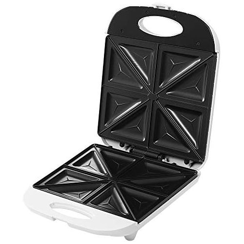  [아마존베스트]Monzana Sandwich Maker XXL with Non-Stick Coating Panini Maker 1000 Watt Sandwich Grill BPA-Free 4 Sandwiches Grill Basket White