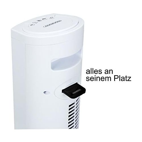  [아마존베스트]Monzana Tower Fan with Remote Control 3 Speed Levels Digital Display White Column Fan Floor Fan Air Cooler Fan
