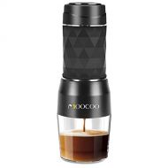 [아마존베스트]Portable Espresso Machine, Moocoo Manual Espresso Maker, 20 Bar Pressure for Capsule&Ground Coffee, Perfect Small for Travel Camping Kitchen Office