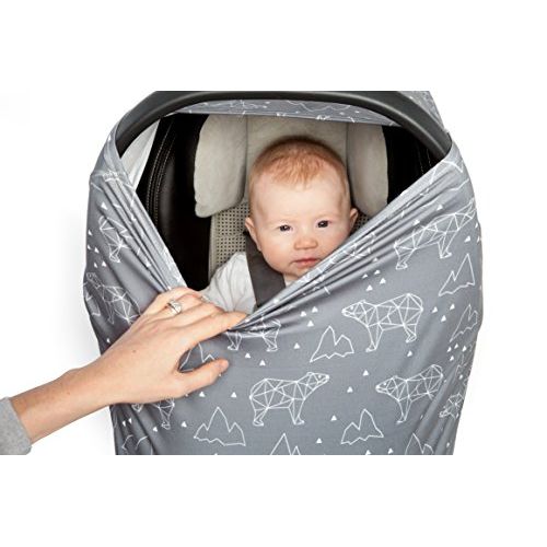  [아마존베스트]Moody Park Baby - Baby Car Seat Cover and Nursing Cover (Arctic Bears Print)