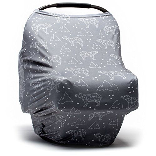  [아마존베스트]Moody Park Baby - Baby Car Seat Cover and Nursing Cover (Arctic Bears Print)