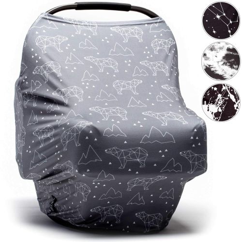  [아마존베스트]Moody Park Baby - Baby Car Seat Cover and Nursing Cover (Arctic Bears Print)