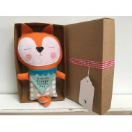 /MoodyGoatDesigns PERSONALISED FOX in a BOX Unique Baby Childrens Gift