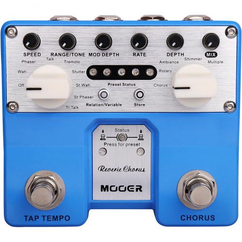  Mooer},description:Mooer Reverie Chorus is packed with five different chorus effects each with ten special pedal modes, parameter storage function with 5 presets, two-channel stere