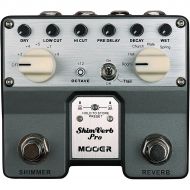 Mooer},description:Shimverb Pro assembles five reverb effects: Room, Hall, Church, Plate, and Spring. It is equipped with a Decay knob which can adjust the room size for the reverb