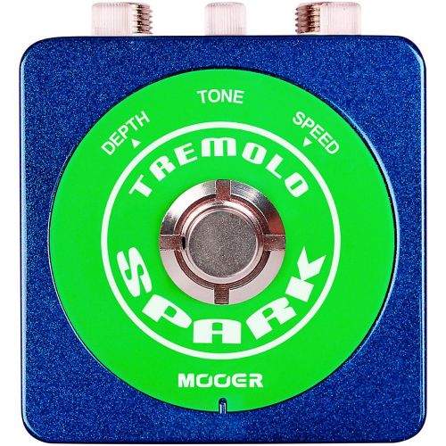  Mooer},description:The Spark Tremolo delivers classic optical tremolo sound with a wide range of speeds and depths. Its BIAS knob produces a broad palette of tremolo sounds. The fu