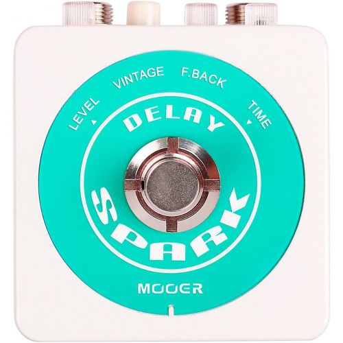  Mooer},description:The Spark Delay is a classic analog delay pedal for guitar, delivering warm and smooth delay sounds. Add modulation via the vintage-style knob. Achieve up to 500