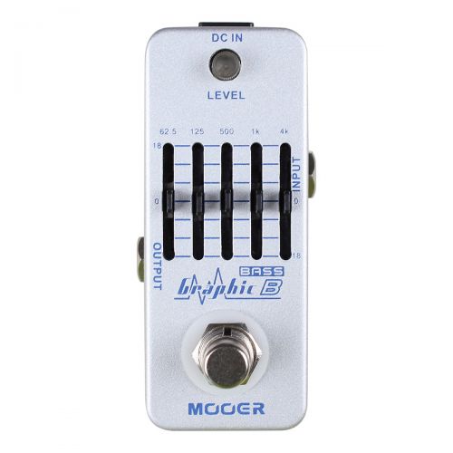  Mooer},description:The Mooer Graphic B Bass Equalizer is the smallest bass equalizer pedal in the world which makes it extremely handy for players with full pedal boards. Its 5-ban
