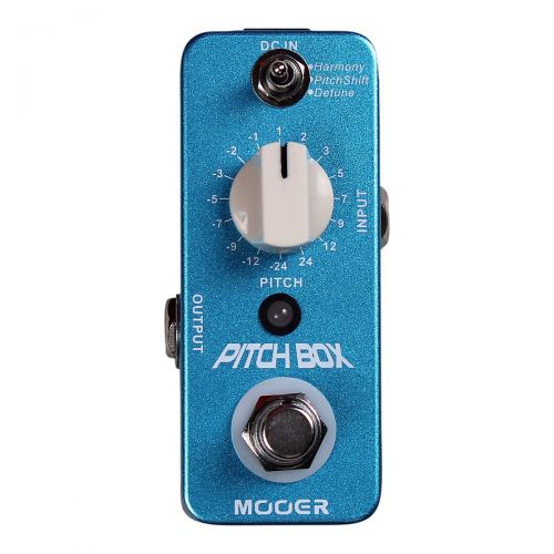  Mooer},description:The Mooer Pitch Box is an excellent example of a great sounding pitch shifter thats straight forward and fits on any pedlaboard. It will allow you to create grea