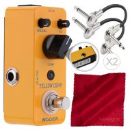 Mooer - Photo Savings Mooer Yellow Comp Compression Effects Pedal with Cables and Microfiber Cloth