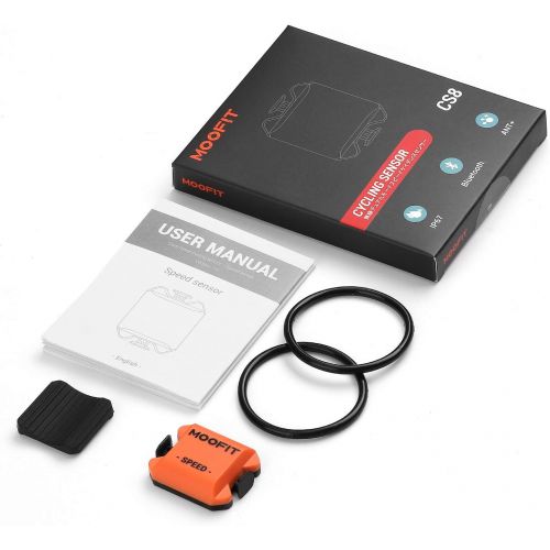  moofit Bike Speed Sensor, Bluetooth/ANT+ Cycling Speed Sensor for Wahoo/Zwift/Peloton/Rouvy/Cyclemeter, for iPhone/Android and Bike Computers