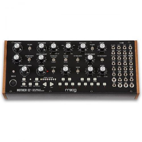  Moog},description:Handcrafted in Asheville, NC, Moogs Mother-32 is their first-ever semi-modular tabletop and Eurorack synthesizer. The Mother-32 adds a distinctive raw analog soun