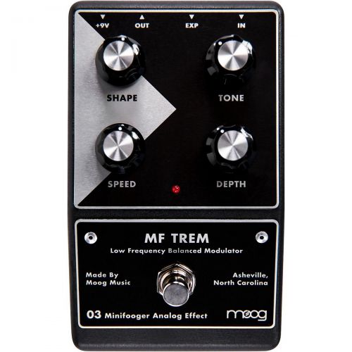  Moog},description:The Minidooger Trem is an analog tremolo pedal based around a balanced modulator and Sub Audio VCO. This unique design creates a wide range of tremolo effects tha