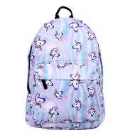 Moolecole Casual Oxford Cloth School Backpack Lightweight Shoulder Rucksack for Teens Unicorn